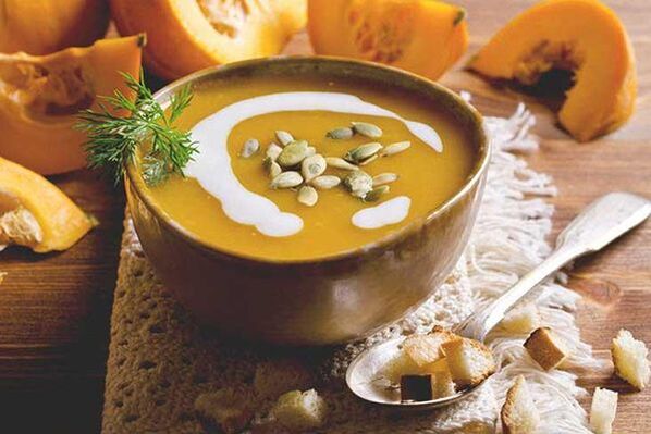 Puree soup for gastritis