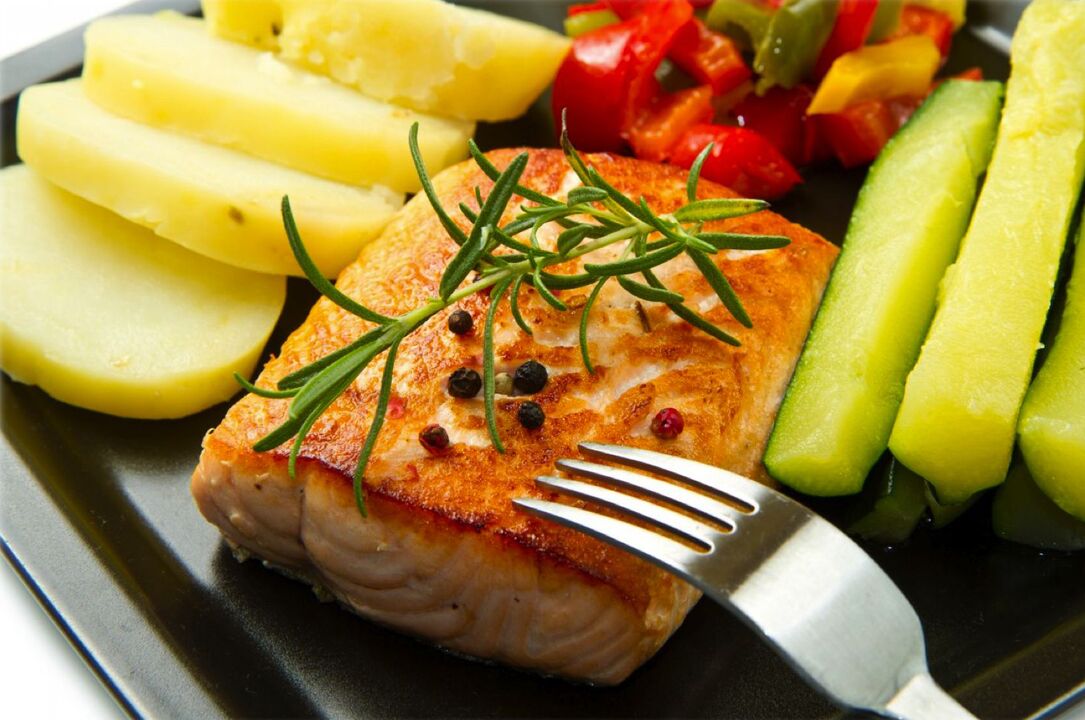 Vegetables with fish for gastritis